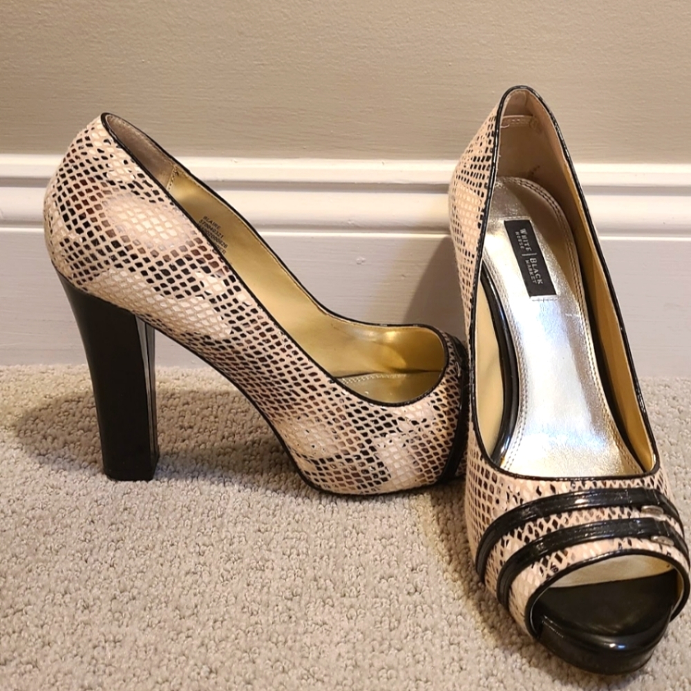WHBM snakeskin heels